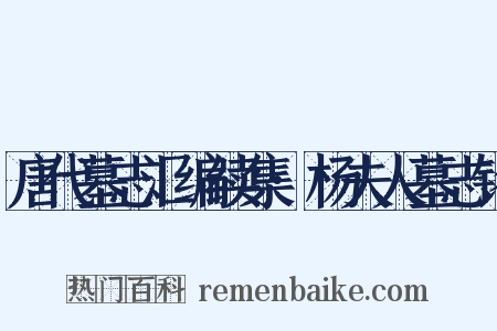 唐代墓志汇编续集·杨夫人墓志铭是什么意思的图片